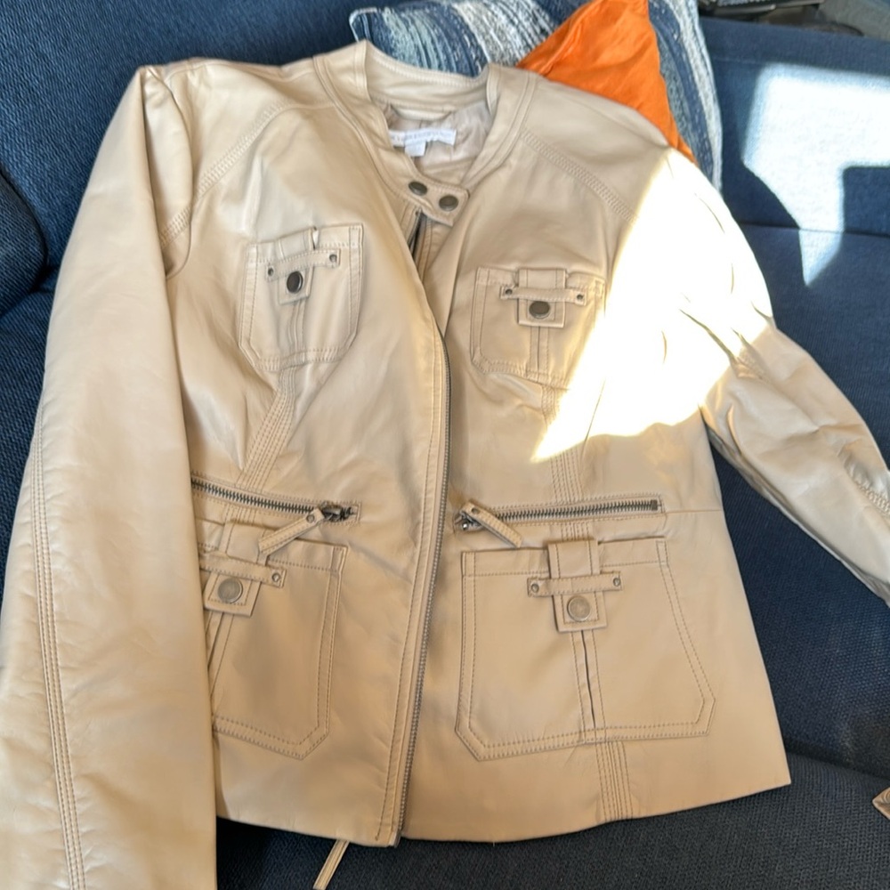 New York and company polyester tan jacket